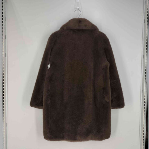 マンゴー MNG CASUAL FAUX FUR フェイクファー ボタンレスコート レディース EUR:S / USA:XS