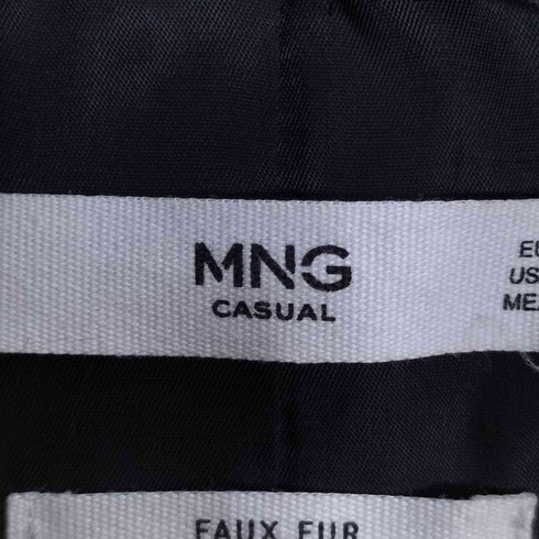 マンゴー MNG CASUAL FAUX FUR フェイクファー ボタンレスコート レディース EUR:S / USA:XS