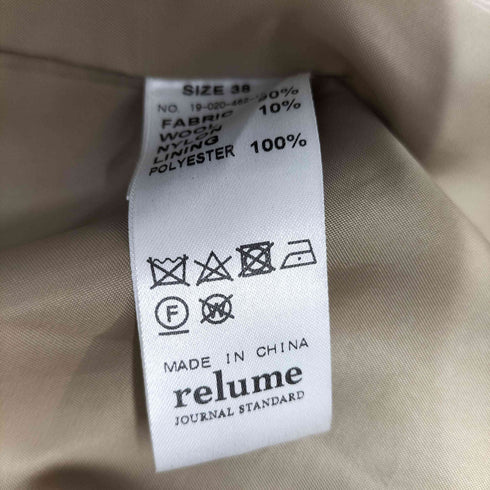 ジャーナルスタンダードレリューム JOURNAL STANDARD relume 19AW VICTORIAN LAMBSビーバーコート レディース JPN:38