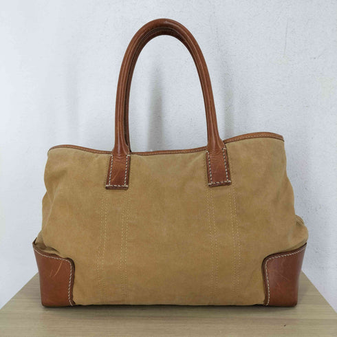 ゲンテン genten キャンバス&レザートートバッグ レディース