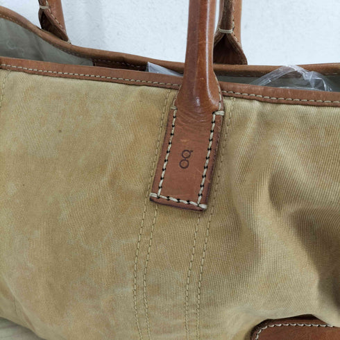 ゲンテン genten キャンバス&レザートートバッグ レディース