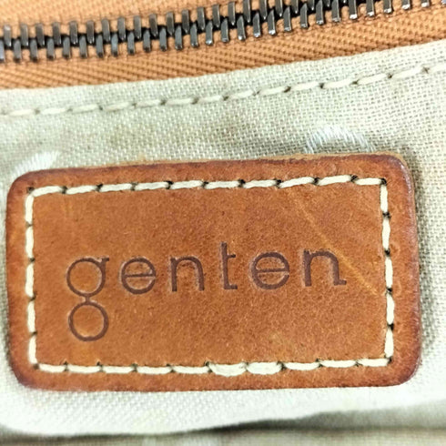 ゲンテン genten キャンバス&レザートートバッグ レディース