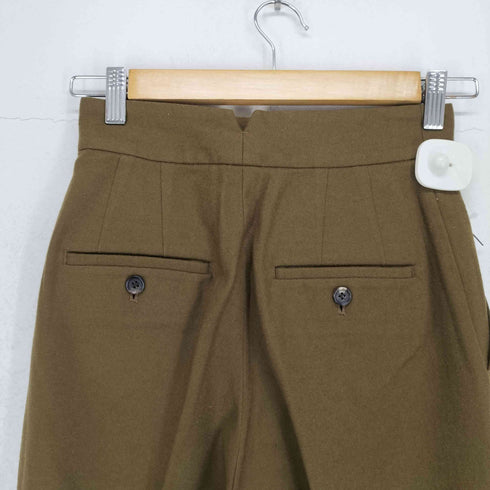 トゥモローランドマカフィー tomorrowland macphee ウールフラノ ストレートカーゴパンツ レディース 32