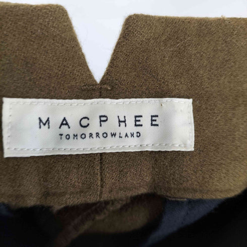 トゥモローランドマカフィー tomorrowland macphee ウールフラノ ストレートカーゴパンツ レディース 32