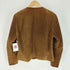 ローラアシュレイ LAURA ASHLEY 豚革 ピッグレザー ノーカラー ライダースジャケット レディース UK:12