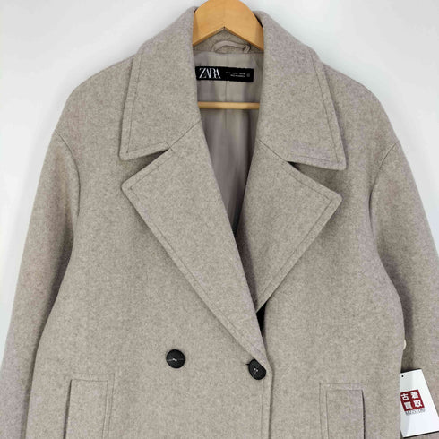 ザラ ZARA ソフト オーバーサイズ チェスターコート レディース import:M