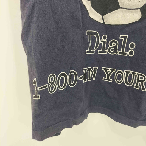 COLLEGE WARE USA 90S ATTITUDE COMES EASY Dia1 1-800-IN YOUR FACE シングルステッチ クルーネック Tシャツ メンズ import:XL