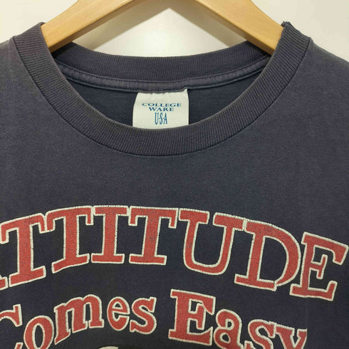 COLLEGE WARE USA 90S ATTITUDE COMES EASY Dia1 1-800-IN YOUR FACE シングルステッチ クルーネック Tシャツ メンズ import:XL