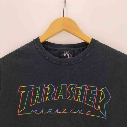 スラッシャー THRASHER ロゴプリントクルーネックTシャツ メンズ