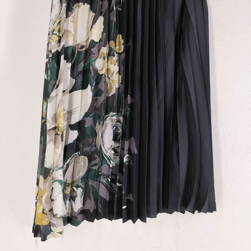 クラネ CLANE PAINTINGFLOWERPLEATSSKIRT ペインティングフラワーモチーフスカート レディース JPN:1