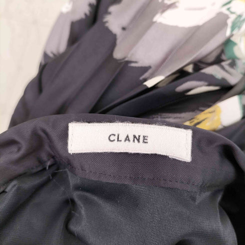 クラネ CLANE PAINTINGFLOWERPLEATSSKIRT ペインティングフラワーモチーフスカート レディース JPN:1