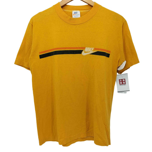 ナイキ NIKE 70s USA製 オレンジタグ クルーネック ロゴプリント Tシャツ メンズ 38-40