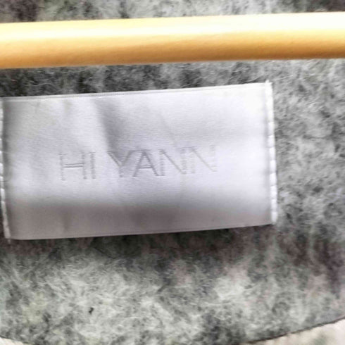 HI YANN シャギーニットダブルチェッスターコート レディース