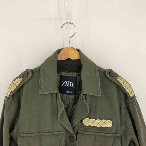 ザラ ZARA キルトライナー ミリタリージャケット レディース import:XS