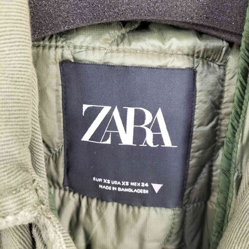 ザラ ZARA キルトライナー ミリタリージャケット レディース import:XS