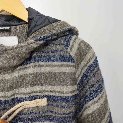 ホワイトマウンテニアリング WHITE MOUNTAINEERING ボーダー ダッフルコート メンズ JPN:L