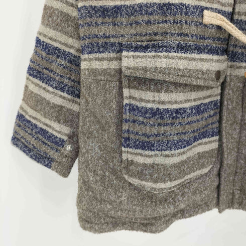 ホワイトマウンテニアリング WHITE MOUNTAINEERING ボーダー ダッフルコート メンズ JPN:L