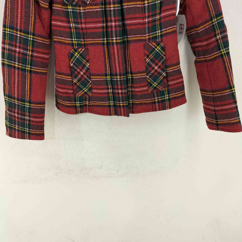 バーバリーブルーレーベル BURBERRY BLUE LABEL タータンチェック リバーシブル 中綿ジャケット レディース JPN:38