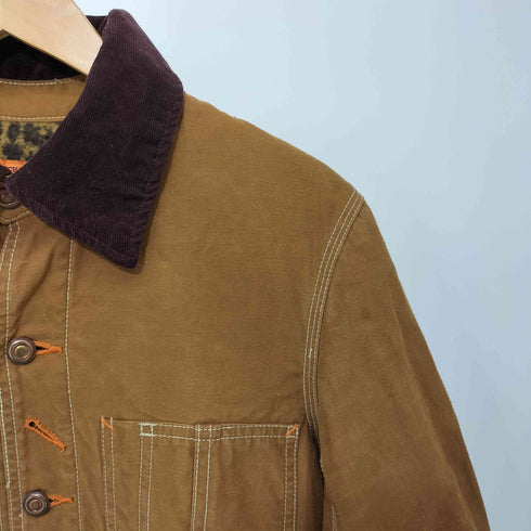 サスクワァッチファブリックス SASQUATCHfabrix. 12AW 裏地レオパード ドッキングワークシャツジャケット メンズ JPN:M