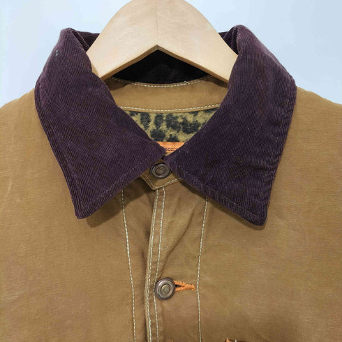 サスクワァッチファブリックス SASQUATCHfabrix. 12AW 裏地レオパード ドッキングワークシャツジャケット メンズ JPN:M