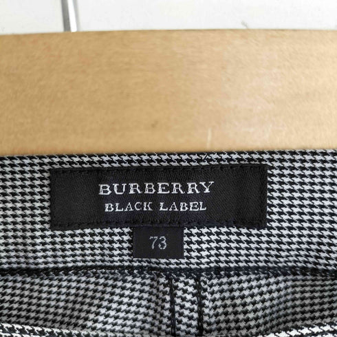 バーバリーブラックレーベル BURBERRY BLACK LABEL 千鳥格子 ストレートパンツ メンズ 73