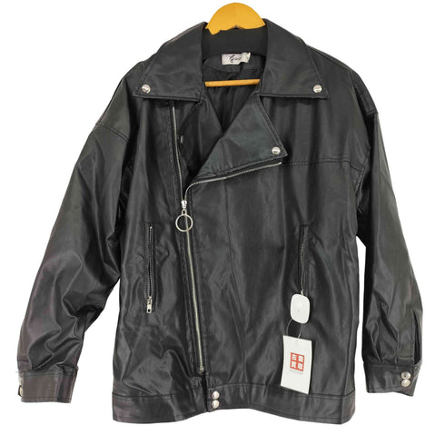 DASHAYU フェイクレザーライダースジャケット レディース JPN:XL