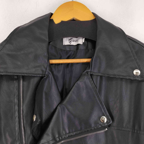 DASHAYU フェイクレザーライダースジャケット レディース JPN:XL