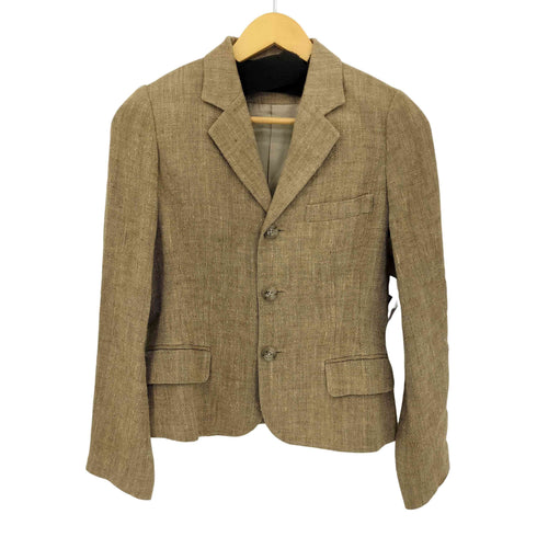 ラルフローレン RALPH LAUREN ネップ ヘリンボーン シルクリネン テーラードジャケット レディース JPN:9号