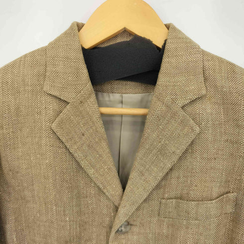ラルフローレン RALPH LAUREN ネップ ヘリンボーン シルクリネン テーラードジャケット レディース JPN:9号