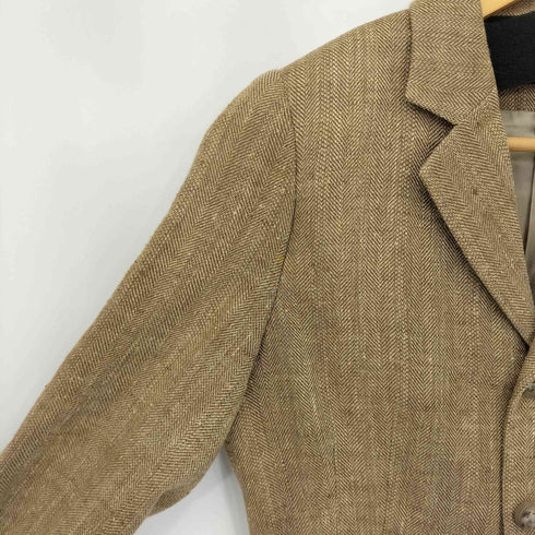 ラルフローレン RALPH LAUREN ネップ ヘリンボーン シルクリネン テーラードジャケット レディース JPN:9号