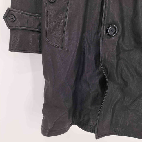 dress hippy レザー ダブル チェスターコート メンズ import:M