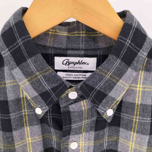 ジムフレックス GYMPHLEX 20AW L/S BD VIYELLA CHECK SHIRT ビエラ起毛 ボタンダウンチェックシャツ メンズ import:M