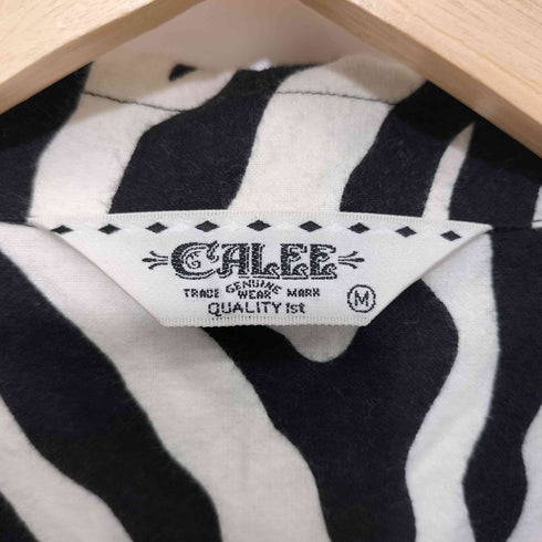 キャリー CALEE ゼブラ柄 オープンカラーシャツ 開襟 メンズ JPN:M