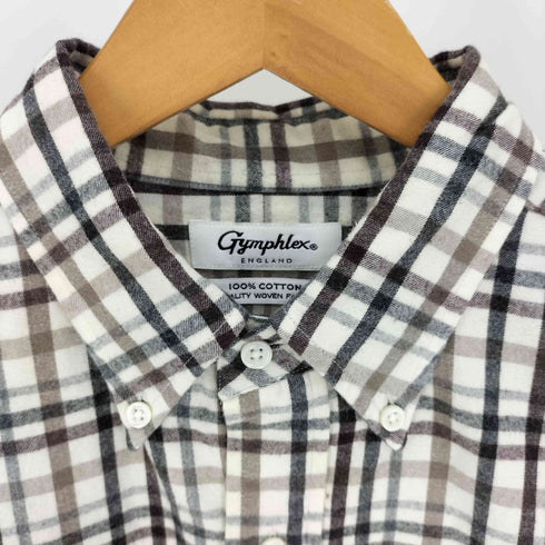 ジムフレックス GYMPHLEX 20AW L/S BD VIYELLA CHECK SHIRT ビエラ起毛 ボタンダウンチェックシャツ メンズ import:L
