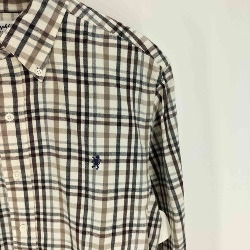 ジムフレックス GYMPHLEX 20AW L/S BD VIYELLA CHECK SHIRT ビエラ起毛 ボタンダウンチェックシャツ メンズ import:L