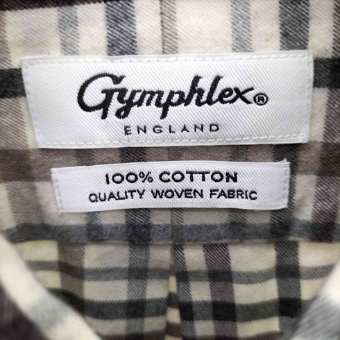 ジムフレックス GYMPHLEX 20AW L/S BD VIYELLA CHECK SHIRT ビエラ起毛 ボタンダウンチェックシャツ メンズ import:L
