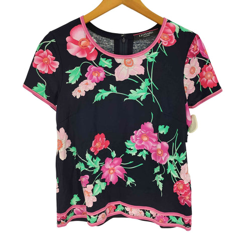 レオナール LEONARD 花柄 クルーネック Tシャツ カットソー レディース FR:42