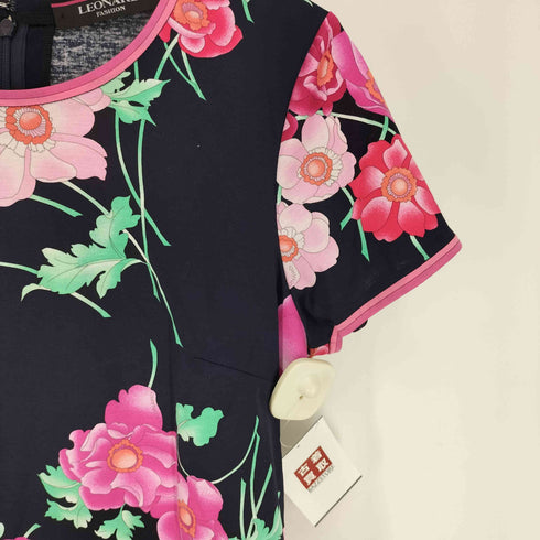 レオナール LEONARD 花柄 クルーネック Tシャツ カットソー レディース FR:42