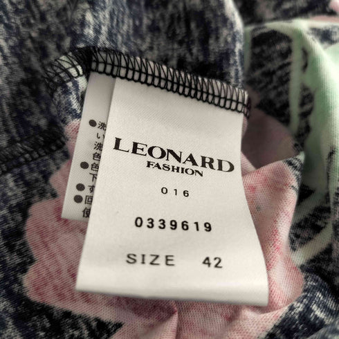 レオナール LEONARD 花柄 クルーネック Tシャツ カットソー レディース FR:42