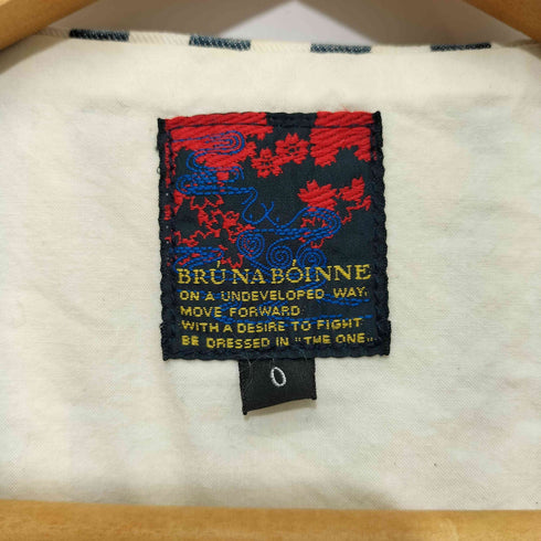 ブルーナボイン BRU NA BOINNE ストライプ お猿さん柄 コットンベスト メンズ JPN:0