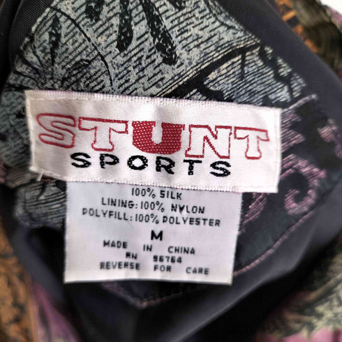 STUNT SPORTS シルク100 マルチカラーブルゾンジャケット メンズ JPN:M