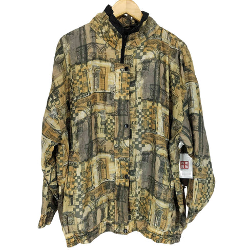 DETAILS SPORTSWEAR シルク100 総柄ブルゾンジャケット メンズ 2X
