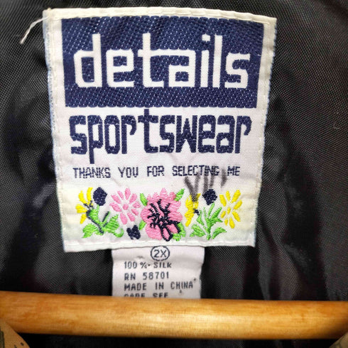 DETAILS SPORTSWEAR シルク100 総柄ブルゾンジャケット メンズ 2X