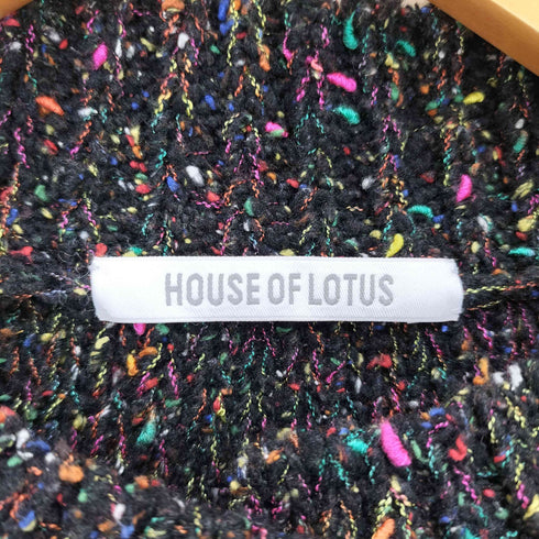 ハウスオブロータス HOUSE OF LOTUS シルク混 マルチカラーカーディガン レディース JPN:M