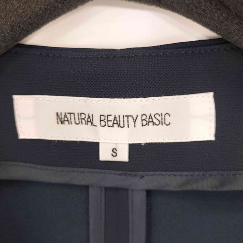 ナチュラルビューティーベーシック NATURAL BEAUTY BASIC ポリエステルドビー SETUPシリーズ ノーカラージャケット レディース JPN:S