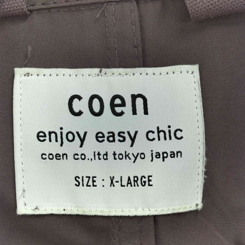 コーエン coen 撥水オーバーサイズワイドステンカラーコート メンズ JPN:XL