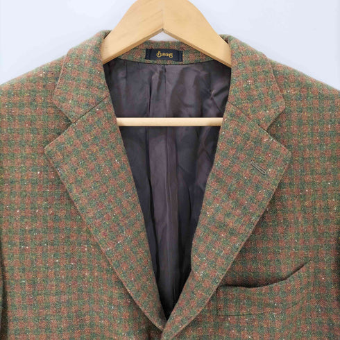 ロロピアーナ Loro Piana Bulldog カシミヤ チェック柄 テーラードジャケット メンズ