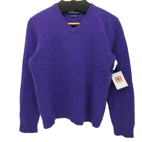 ポロバイラルフローレン Polo by RALPH LAUREN LAMBS WOOL Vネック L/Sニット メンズ import:L