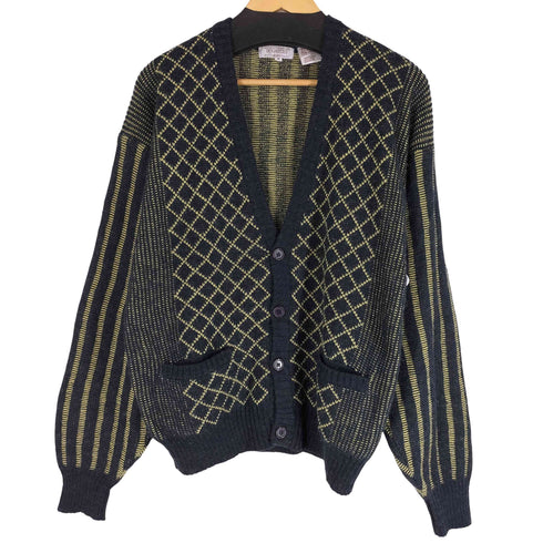 BUGATCHI 総柄切替アクリルニット メンズ import:M