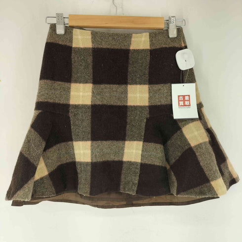 ブルーレーベルクレストブリッジ BLUE LABEL CRESTBRIDGE チェックフレアスカート レディース 36